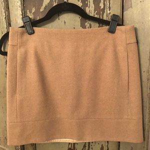 JCrew Camel Wool Mini Skirt size 2